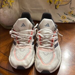 Adidas White and Gray Sneakers with Breathable Mesh